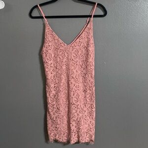 🌸 Xtraordinary Pink Flower Lace Dress